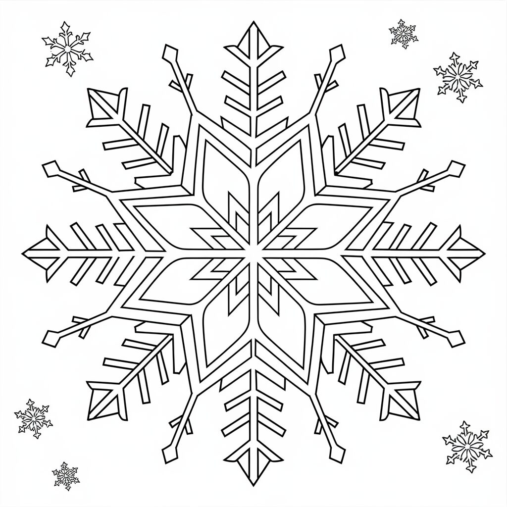 frozen sneeuwvlok kleurplaat
