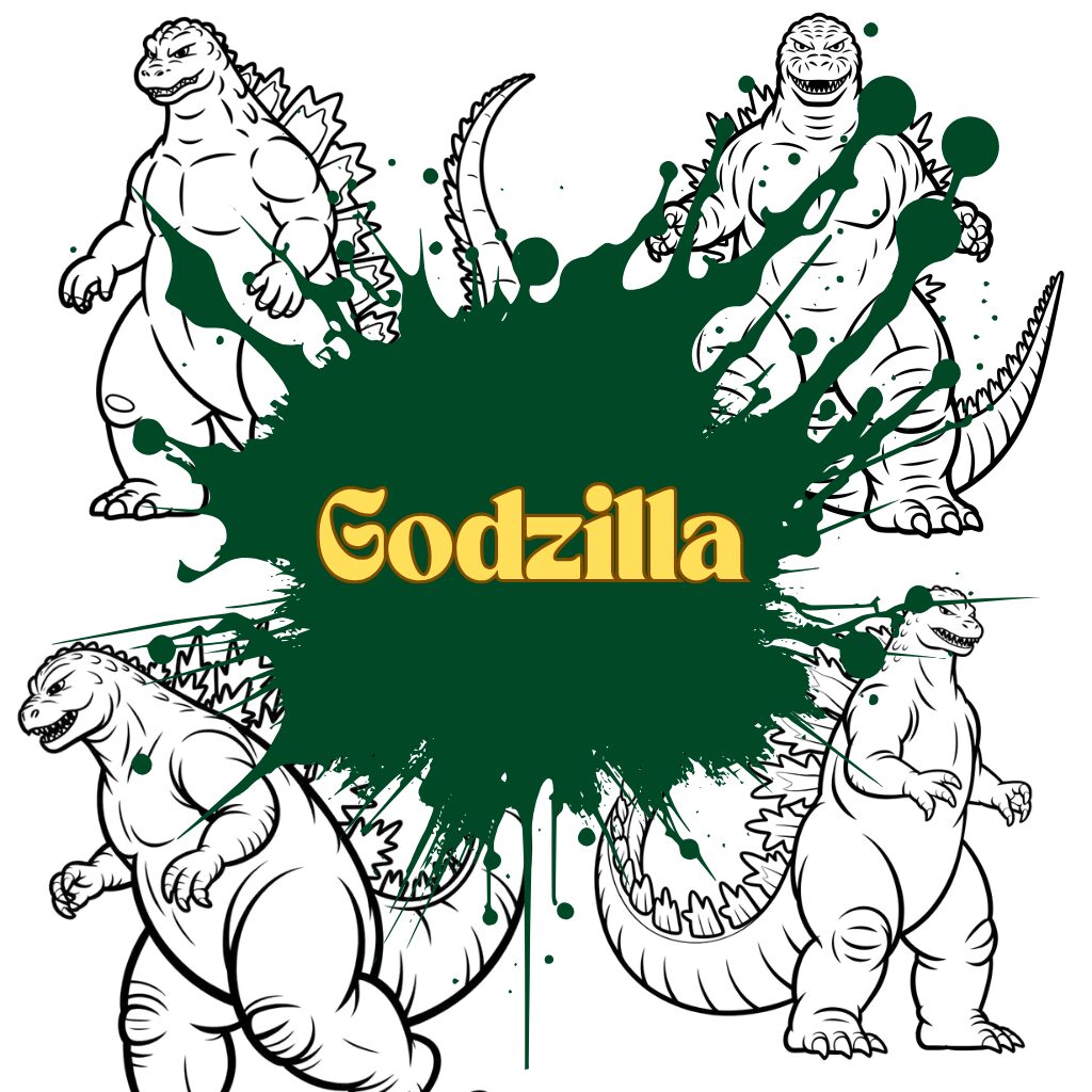 godzilla kleurplaat ft
