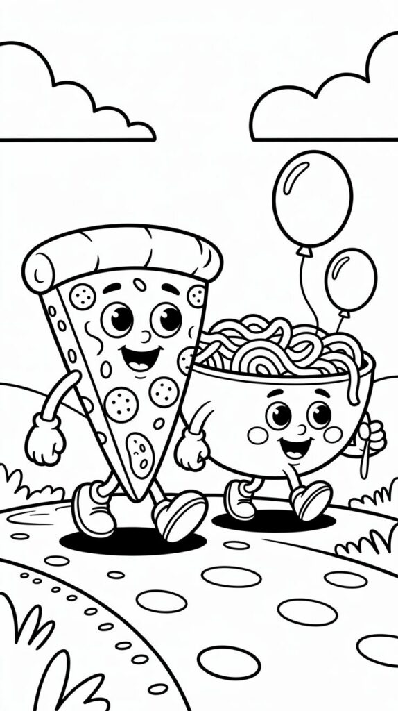 hele pizza tekenen