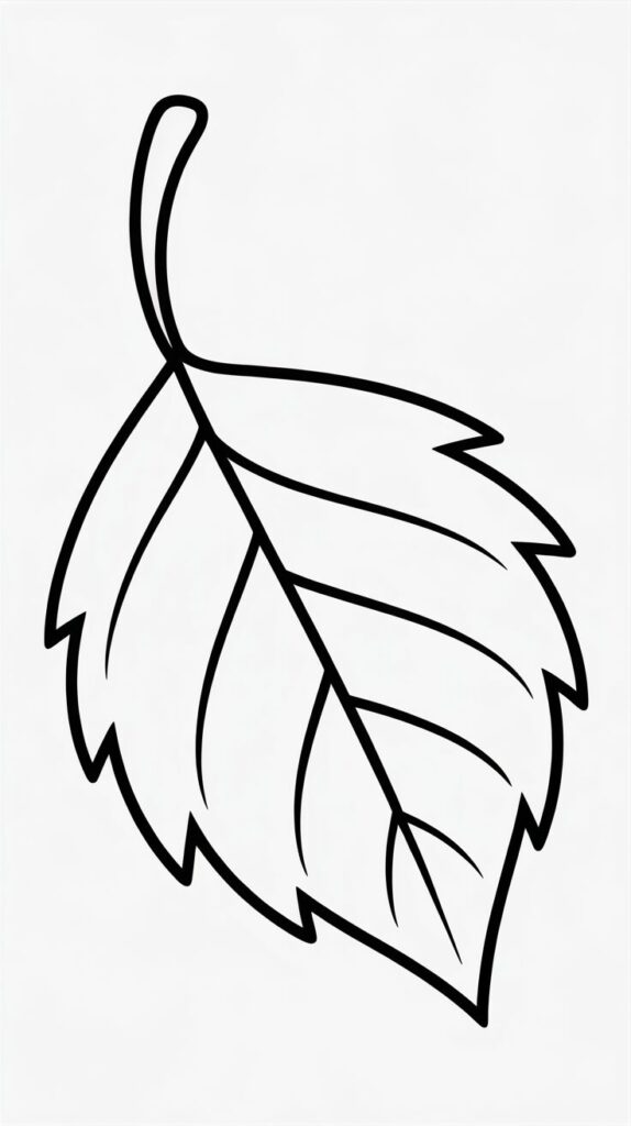 feuille automne coloriage