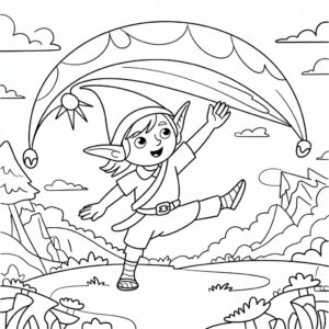 disegni elfo da colorare