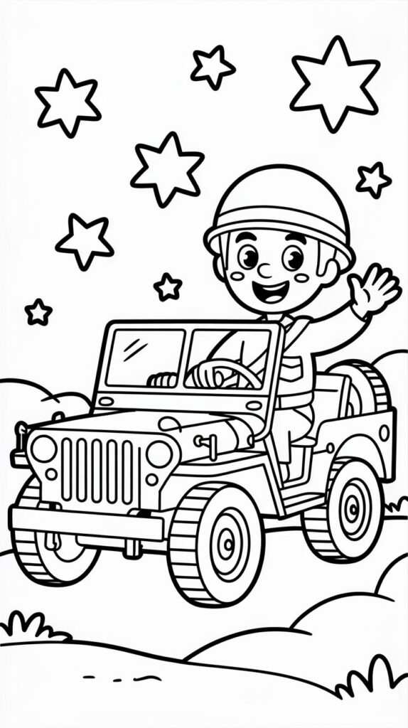 chapeu de soldado para colorir