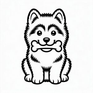 coloring pages of a husky