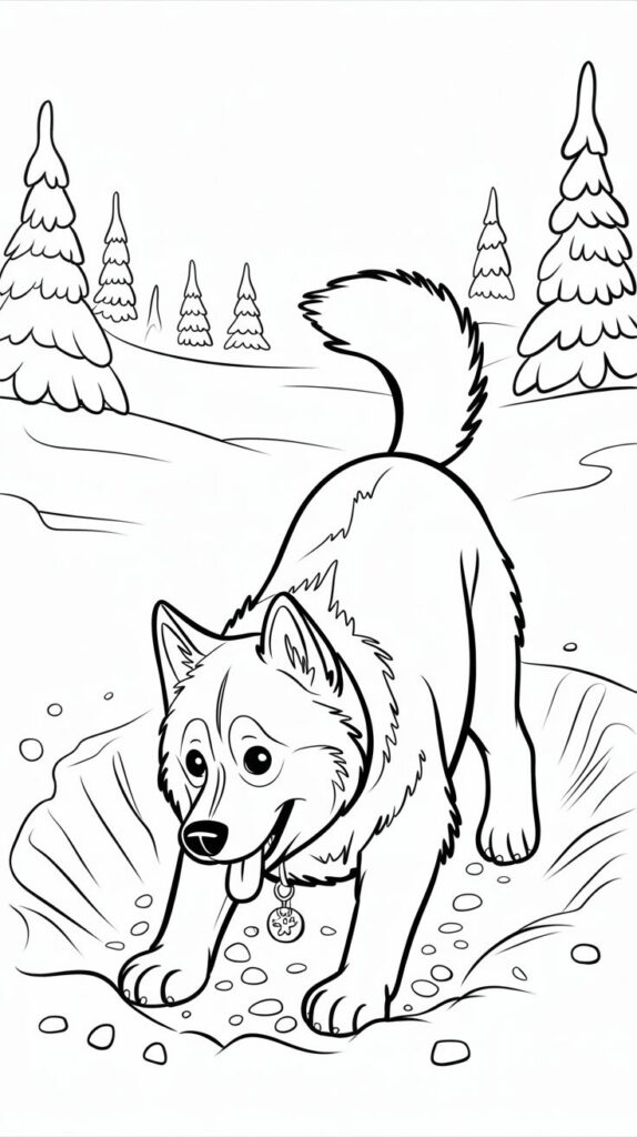 husky dog coloring pages printable
