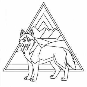 siberian husky puppy coloring pages