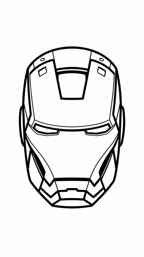 iron man masker kleurplaat