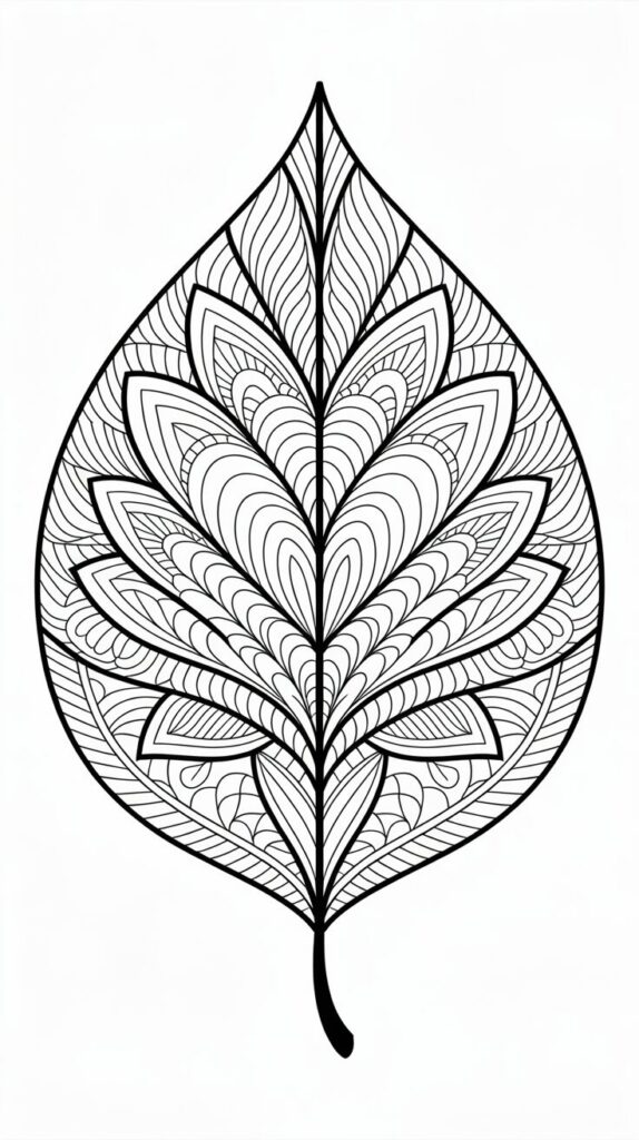 dessin d'une feuille de vigne