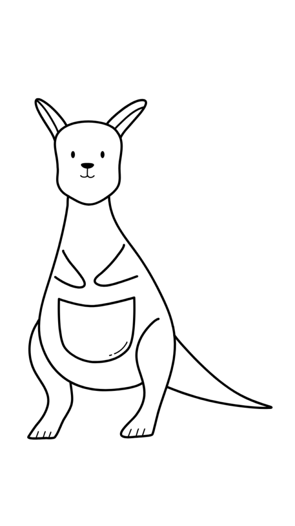 kanguru ausmalbild