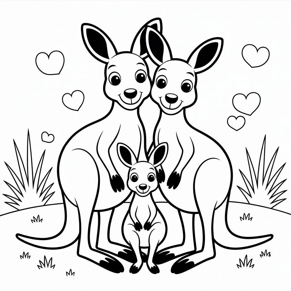 kangoeroe kop kleurplaat