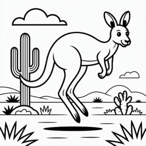 ausmalbild känguru kostenlos