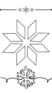 flocos de neve para colorir