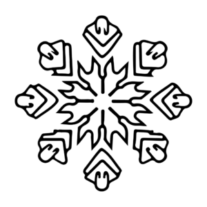 desenhos de flocos de neve para colorir