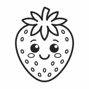 kleurplaat aardbei kleuter