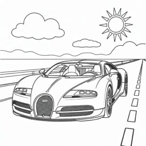 bugatti chiron da colorare