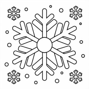 desenho de floco de neve para colorir