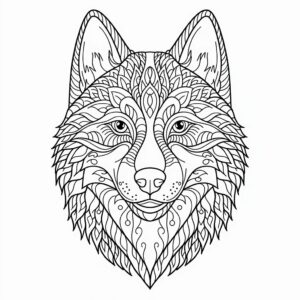 coloring pages of husky puppies