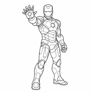 kleurplaat iron man
