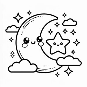 ausmalbilder mond und sterne