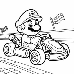 mario kart coloring