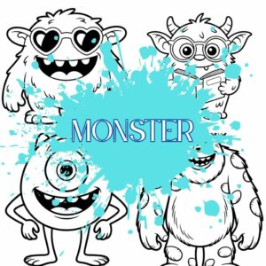 Kleurplaat Monster