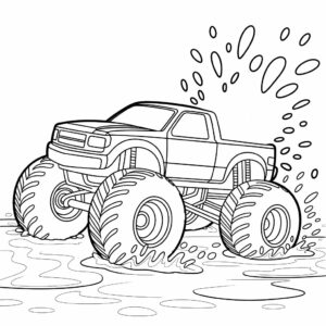 kleurplaat monstertruck