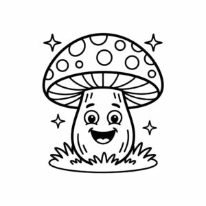 fungo disegno da colorare