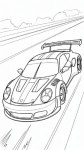 porsche coloring page