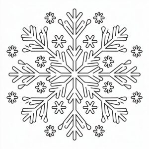 floco de neve desenho para colorir