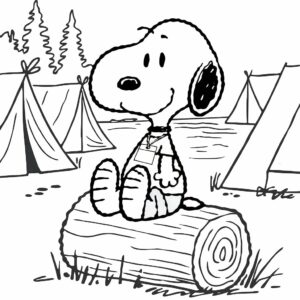 coloriage snoopy a imprimer