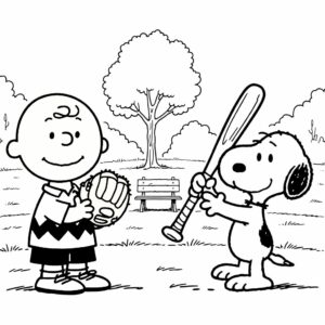 coloriage de snoopy
