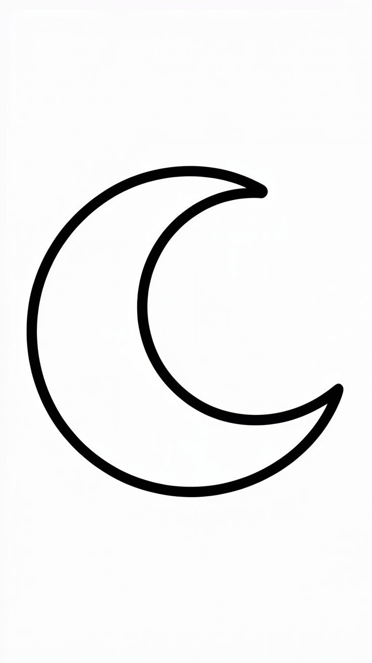 kleurplaat van de maan