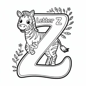 kleurplaat zebra