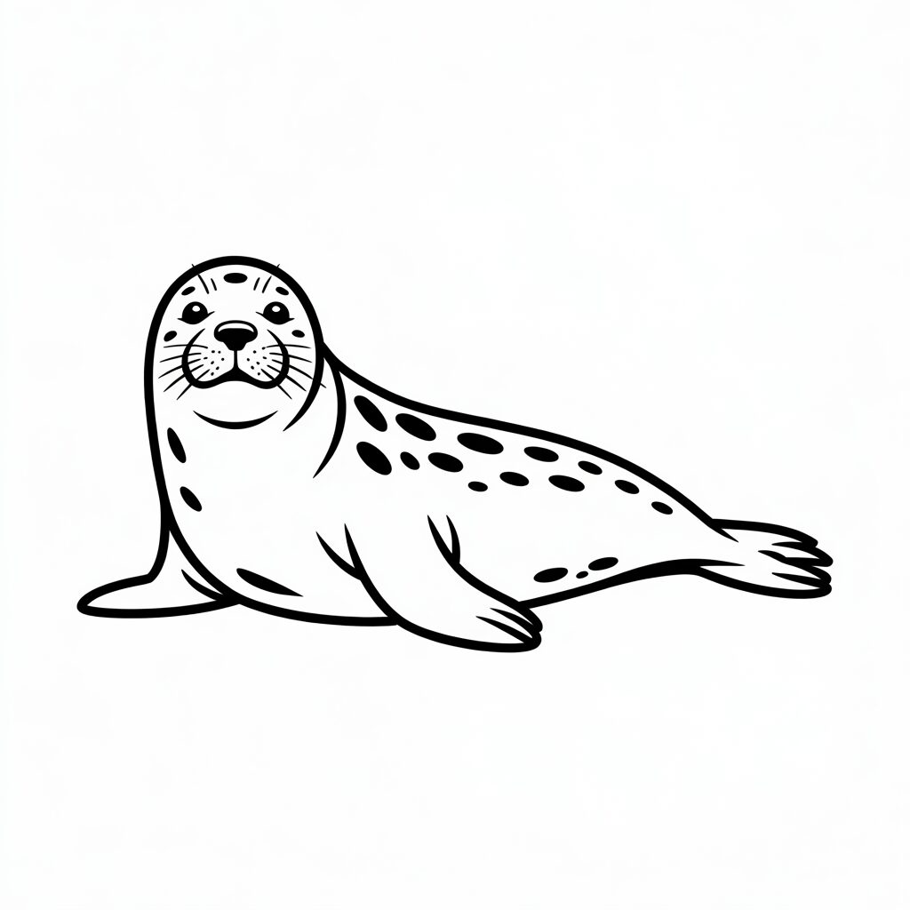 kleurplaat zeehond