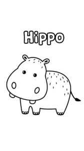 desenhos de hipopótamo para colorir