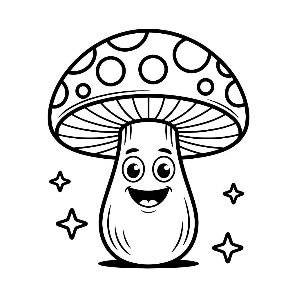 kleurplaten paddestoelen