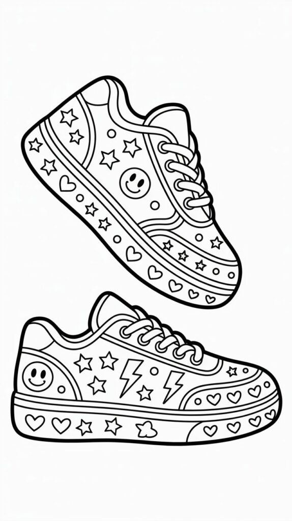 kleurplaten schoenen
