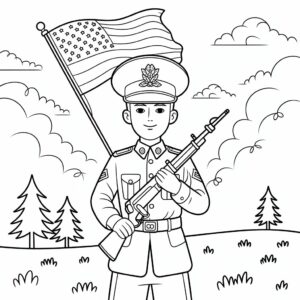 dia do soldado para colorir