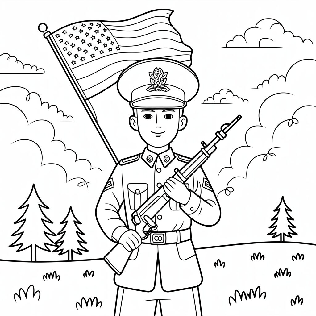 kleurplaten van soldaten