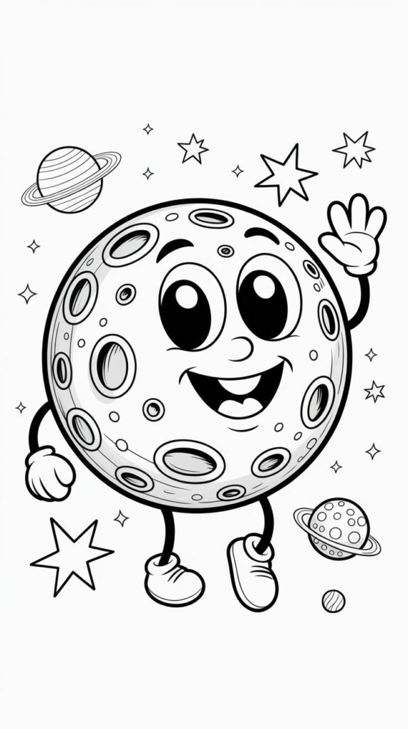 mond ausmalbilder kostenlos