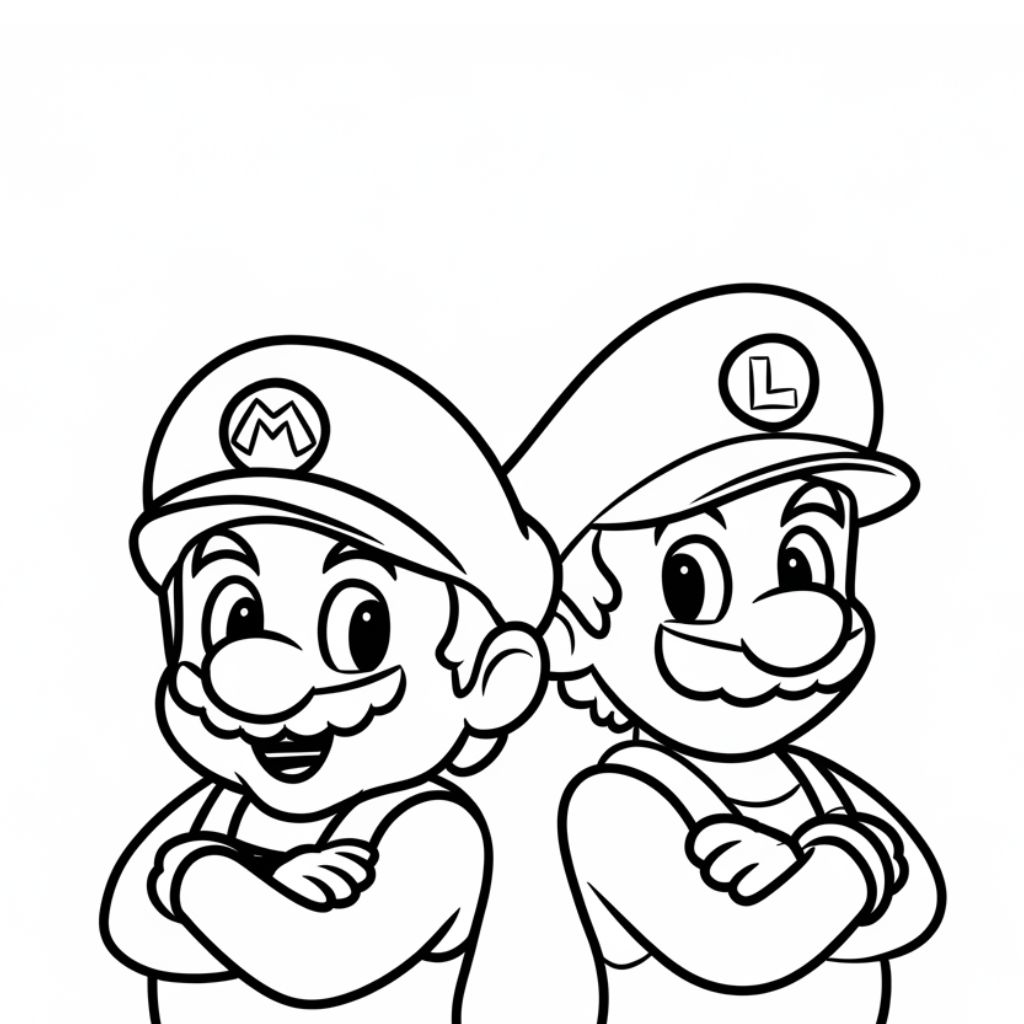 mario en luigi tekenen