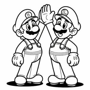 mario and luigi coloring pages printable