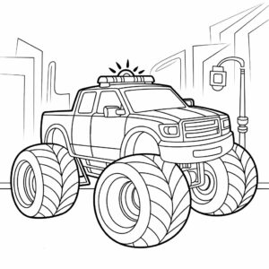 monstertruck kleurplaat