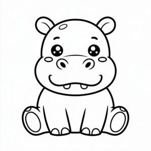 desenho hipopótamo para colorir