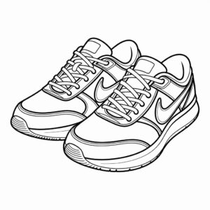 nike schoen kleurplaat