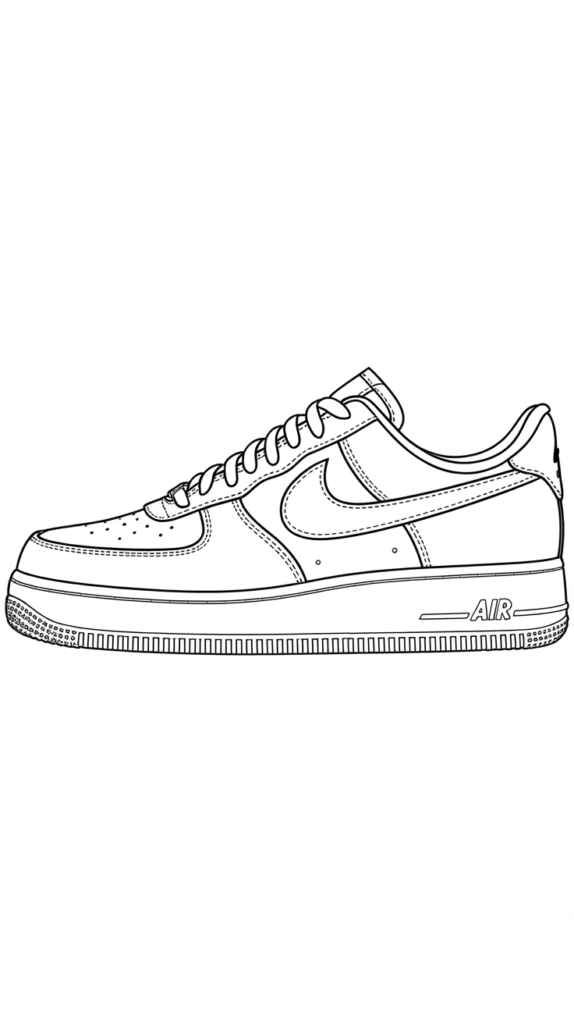 nike schoen tekenen