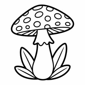 immagine fungo da colorare