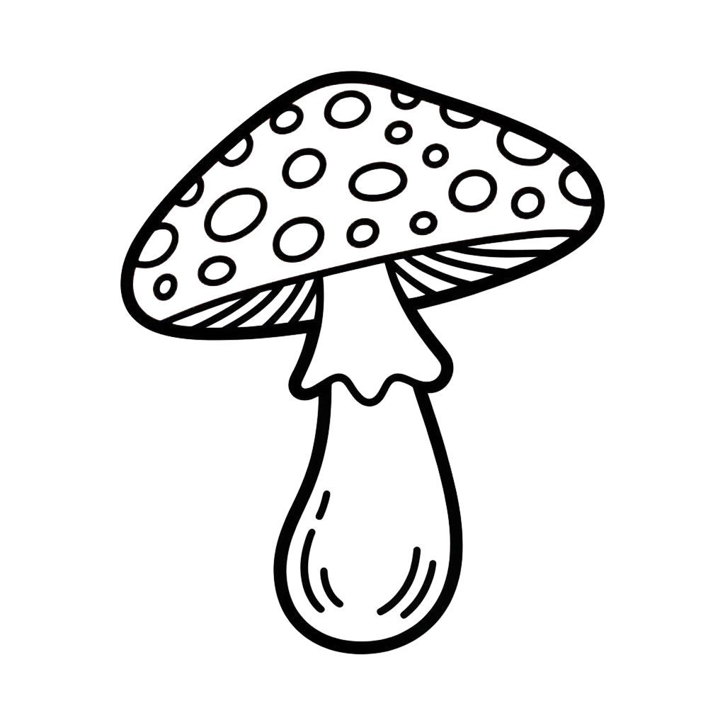 paddestoelen kleurplaat