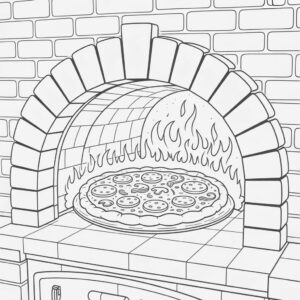 pizza oven tekening