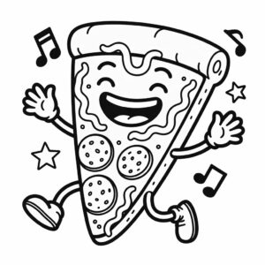 pizza tekenen in stappen