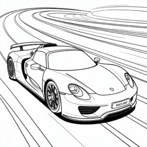 porsche coloring book